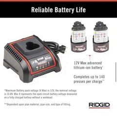 RIDGID RP 251 78238 Compact Press Tool Kit w/ RLS Jaws, Case, Charger, Batteries