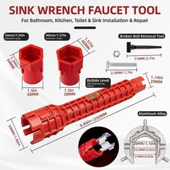 7PCS Plumbing Tool Set &ndash; Sink Wrench, 8-in-1 Faucet Wrench, Universal Plumber Wr