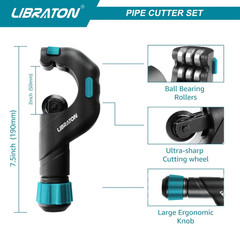 Pipe Cutter, Tubing Cutter 3/16&Prime; to 2&Prime; Outer Diameter, Copper Pipe Cutter, Tube