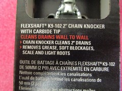 RIDGID 64288 Flexshaft K9-102 2&Prime; Chain Knocker with Carbide Tip &ndash; NEW
