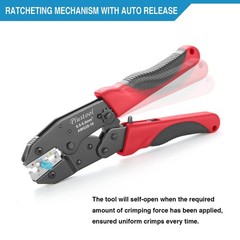 Plustool Crimping Tool for Heat 3.94 inches (W) x 9.76 (L), Red&black
