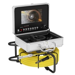 7inch Sewer Pipe Inspection Camera Drain Sewer Pipeline Industrial Endoscope 30m