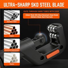 HORUSDY 4-Piece Ultimate Tube Cutter Set, Heavy Duty Pipe Cutter 1/4&Prime;-2&Prime;, Min&hellip;