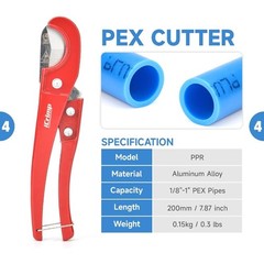 IWS-1807CN PEX Crimping Tool Kit with PEX Crimpers, PEX Tubing Cutter, Copper