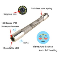 30m Sewer Camera Pipe Inspection Camera 512hz Sonde Self-leveling 10&Prime; Monitor
