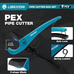 LIBRATON Pipe Cutter Tool 1/8&Prime;- 2&Prime;, Heavy-Duty Copper Tube Cutters, PEX Pipe