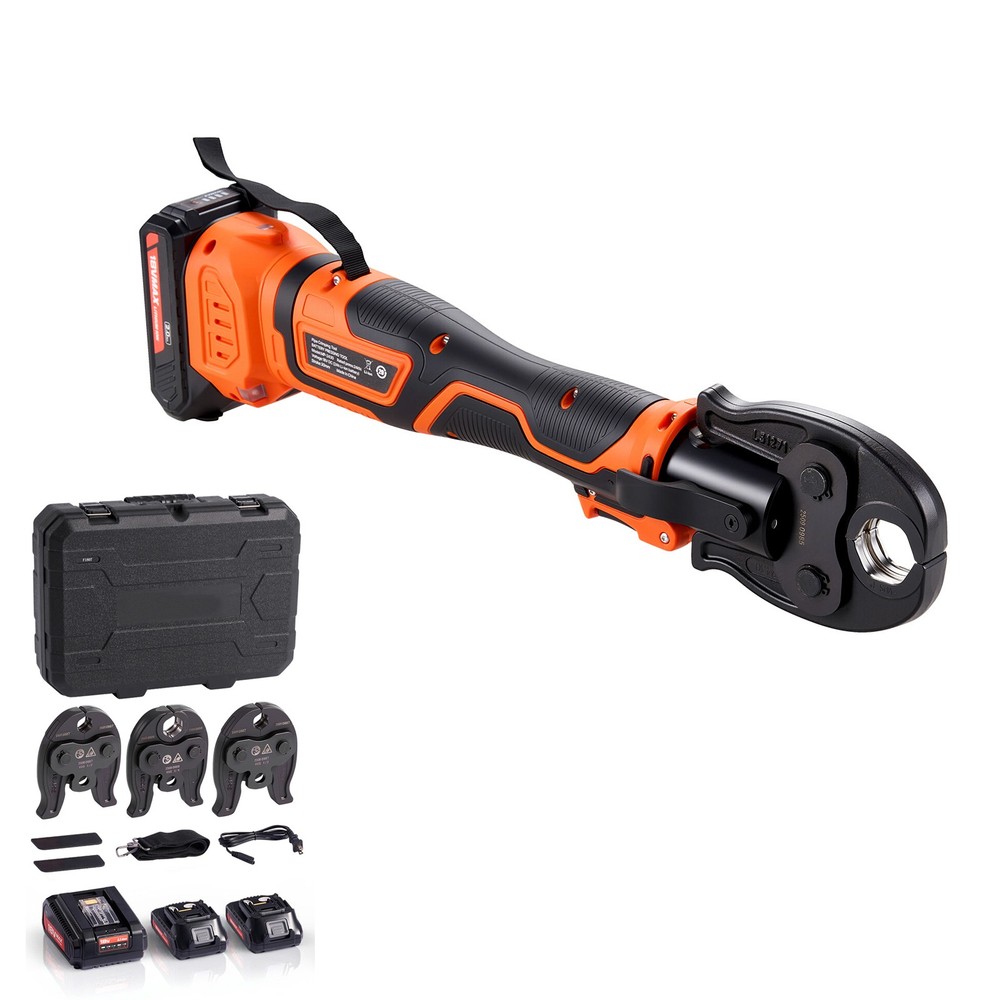 Uimoso 18V Electric Crimping Tool Kit for Copper Pipes &ndash; 1/2&Prime;, 3/4&Prime;, 1&Prime;
