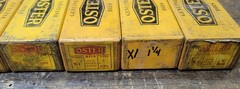 Lot of 7 Oster X-1 Bolt Pipe Dies &ndash; New Old Stock &ndash; Unused &ndash; 1/4 to 2 inch