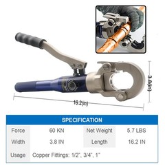 Propress Tool Copper Press for Crimping Range Silver, Blue and Black
