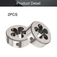 2 PCS 1/213 Round Die Machine Right Hand Threading Die Alloy Tool Steel Set