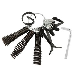 9pcs Drain Auger Drill Attachment, Cutter and Set, 8pcs, Black