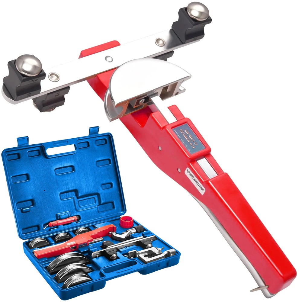 SIHAO Pipe Tube Bender 90&deg; Forward/Reverse Pipes Bending Tools with 7 Dies