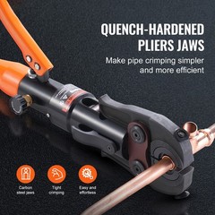VEVOR Copper Tube Fittings Crimping Tool with 8 Jaws Pipe Cutter 360&deg; Rotatable