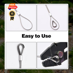 656ft 1/16&Prime; Wire Rope Crimping Set + Crimper, Stainless Steel