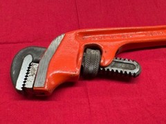 NYE Tool Heavy Duty Offset Pipe Wrench, 10&Prime;, 1&Prime; Capacity, Steel Vintage!