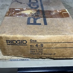 New Old Stock Ridgid 4-S, 2-1/2 to 4 inch Pipe Cutter, Heavy Duty USA Made