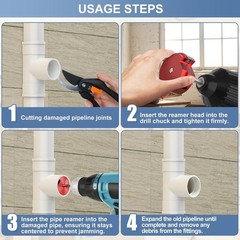 NEW 9 Pcs PVC Pipe Reamer Kit Fitting Saver 1/2 to 4 Inch SCH40 ABS