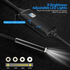 Pipe Inspection Camera Endoscope Video Sewer Drain Cleaner Waterproof Snake USB