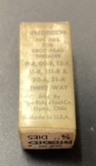 RIDGID NEW OLD STOCK PIPE DIES ONE SET 3/4&rdquo; RIDGE TOOL COMPANY