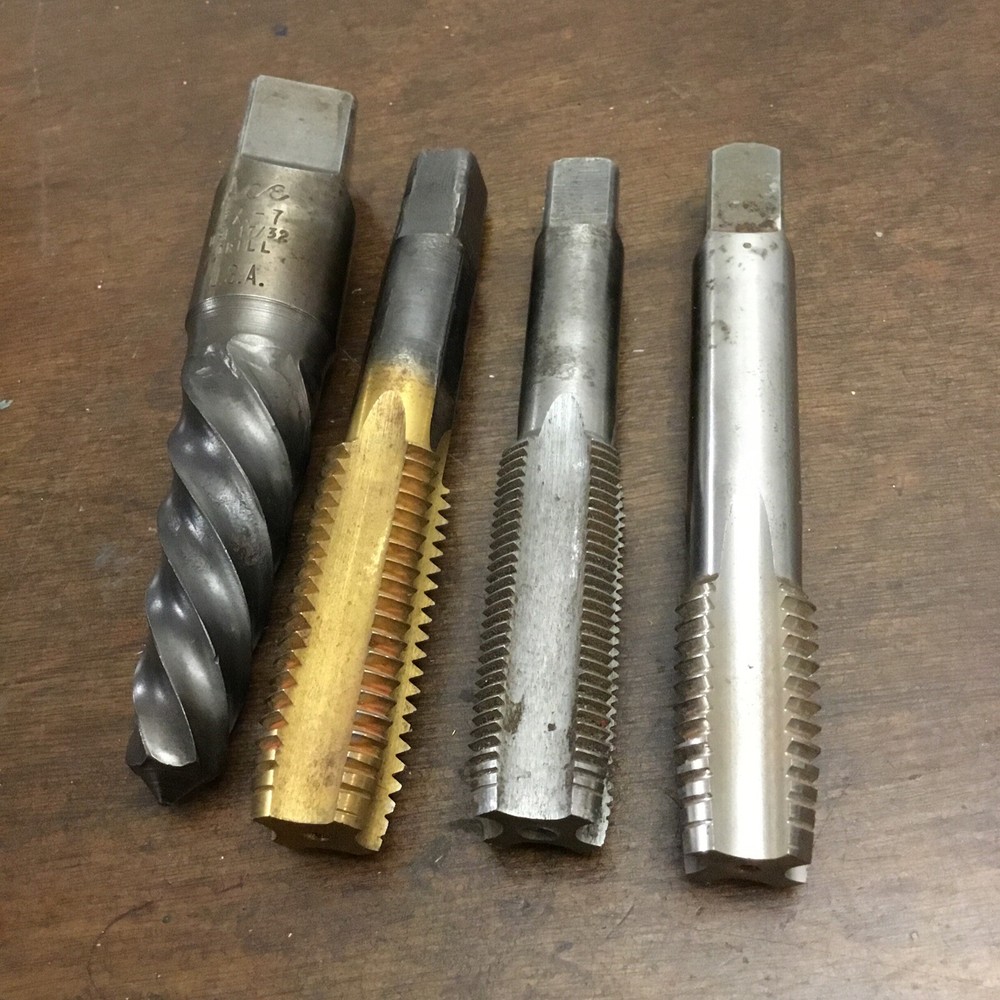 (3) Taps 3/4-16, 3/4-10 And ? & 1 Extractor Ace Ex-7 (17/32)