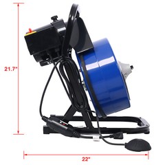 60FTx1/2In Drain Cleaner Machine Sewer Snake Drill Drain Auger Cleaner Electric