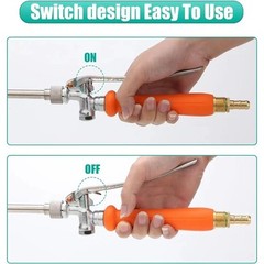 Adjustable Nozzle Spray Wand 44 Inch Stainless Steel Built in Shut off Valve