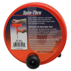 1/4 In. x 25 Ft. Plastic Spin Through Drain Auger