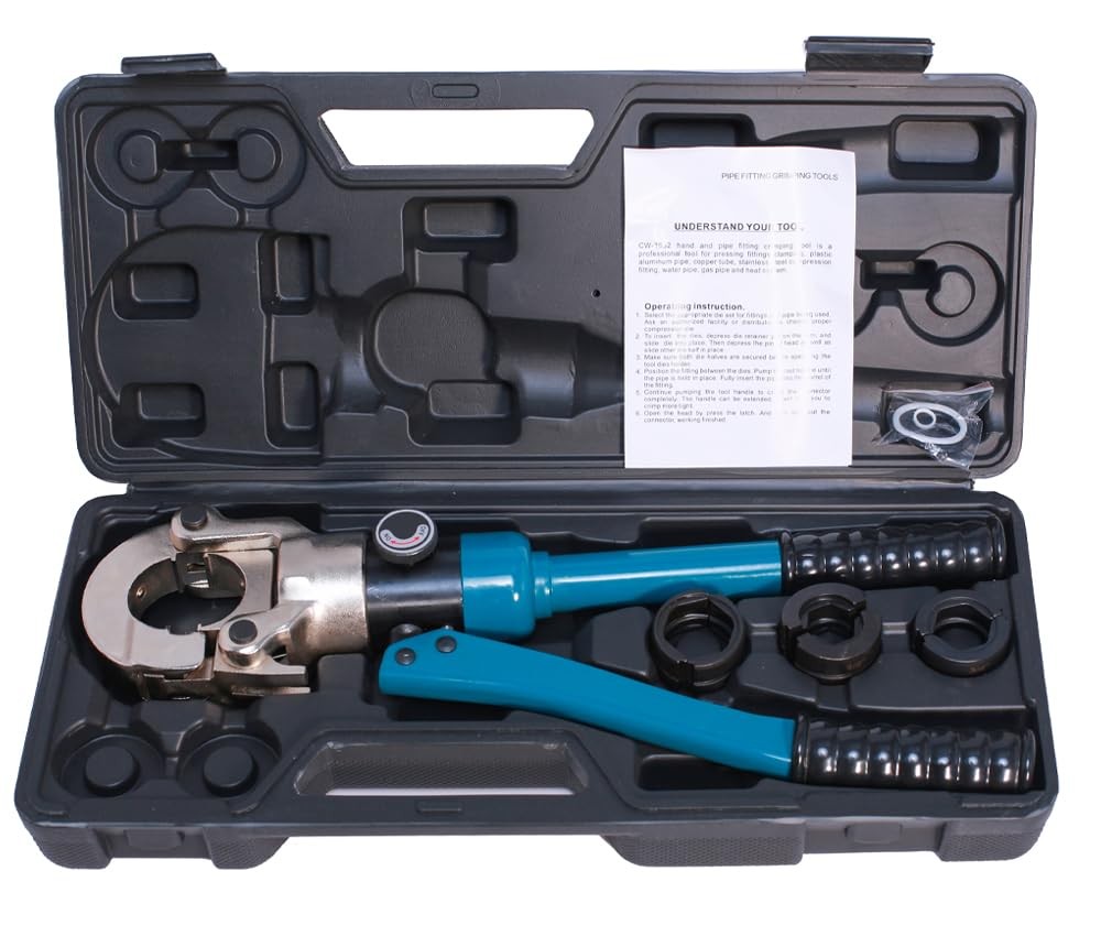 VOTOER Hydraulic Copper Tube Crimping Tool, Pipe Fittings Black