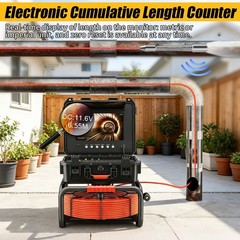 50m Pipe Inspection Camera 512hz Locator Self-leveling Sewer Camera 10&rdquo; Monitor