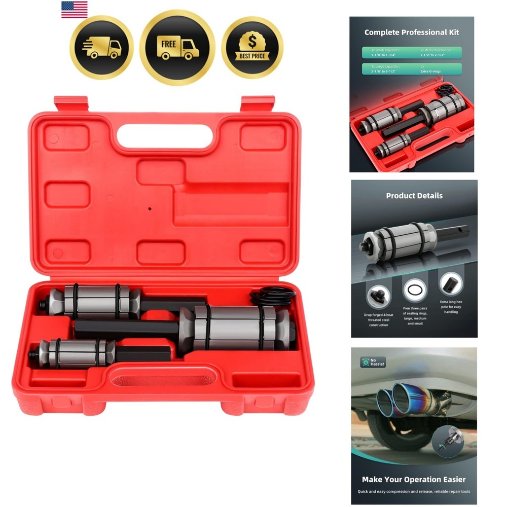 3-Pieces Pipe Expander Tool Set 1/18&rdquo; to 3-1/2&rdquo;, Tail Pipe Expander Compati&hellip;