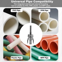 Pipe Threading Tool Set & Bolt Extractor Kit, Internal/External Pipe Threader fo