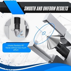 Eccentric Flaring Tool HVAC Kit 3/165/8 Inch Tubing SAE 45 Degree Angle Cone