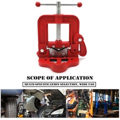 Heavy Duty Cast Iron Forged Hinged Pipe Vice Vise Bench Tube Clamp For 3-12cm