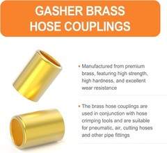 50pcs Hose Ferrules Brass Fitting, 16.5mm Air Hose Crimping Fittings Used in Con