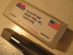 1 pc 1/2-14 PTF 4F Regal Taper Pipe Tap SAE Short Proj 1204R152CT New (837)