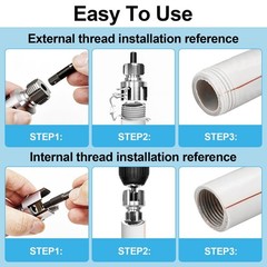 5-Piece Pipe Threading Tool Kit with 1/2&Prime; 3/4&Prime; 1&Prime; Dies, Bolt Extractor, Steel Ca