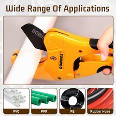 PVC Pipe Cutter, Cuts up to 2-1/2&Prime; PEX, PVC, PPR, Plastic Hoses& Plumbing Pipes,