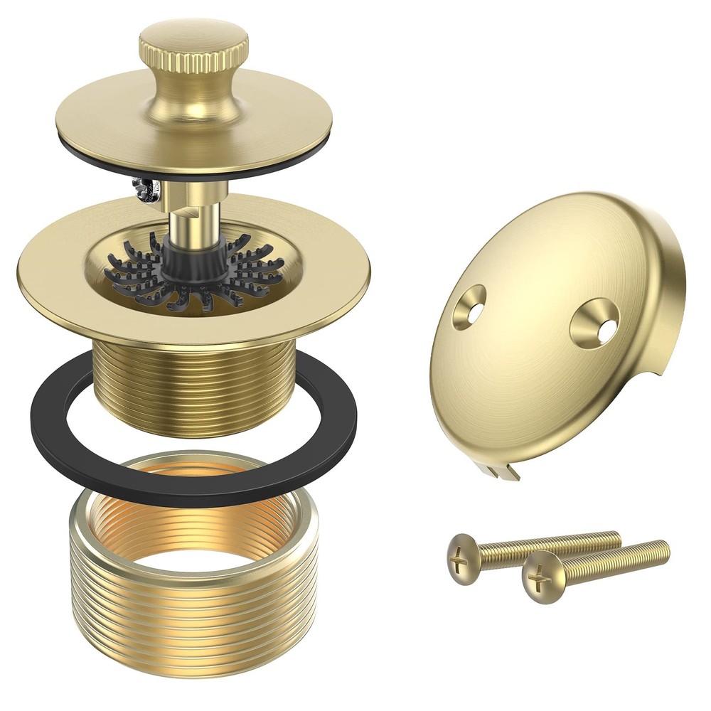 Brushed Gold Bathtub Drain Bath Tub Trim Set Conversion Kit