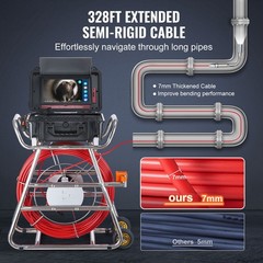 Pipe Camera 328ft Self-Leveling 10.1 Touchscreen 512Hz Transmitter