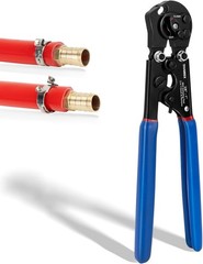 PEX Crimping Tool Kit 2 in 1 Ratchet Pex Clamp Tool W/ Cinch & Removal Function