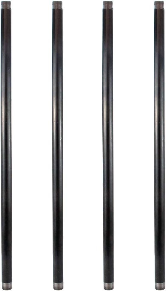 GeilSpace 3/4&Prime; x 48&Prime; Heavy Duty Pre-Cut Grey Metal Pipe, 3/4 &times; 48, Gray