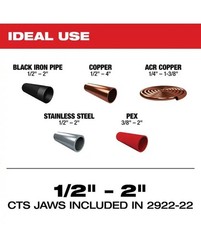 Milwaukee M18 FORCE LOGIC. PRESS TOOL KIT W/ ONE-KEY WITH 1/2&Prime;-2&Prime;CTS-V JAWS 7/8
