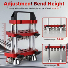 Dual-Axis Sheet Metal Roller Bender, 0-100&deg; Adjustable, 7In Working Length, 0.2-
