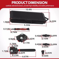 Low Profile Brake Line Single/Double Flaring Tool Kit 4.75 3/16 1/4 #33260