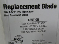 Ace Replacement Blade fits 1-5/8&Prime; PVC Pipe Cutter (Item # 403-5226) &ndash; Brand New