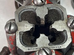 REED MFG CO Pipe Threader Die Ratchet 6-Die Heads&5-Dies 1/4,3/8,1/2NPT,1/2-13NC