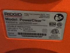 RIDGID 55808 Powerclear 120-Volt Drain Cleaning Machine for Tubs, Showers &hellip;.
