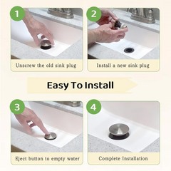Replacement for Pfister 972098 Push-Seal Drain Assembly &ndash; Brushed Nickel Drai&hellip;