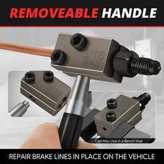 Universal 45 Degree Double Brake Line Flaring Tool Kit 3/16 Inch SAE Hand Held