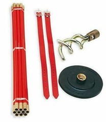 Rothenberger 130080 DRAIN RODS (SET OF 10) C/W 4&Prime; PLUNGER, WORM SCREW & STRAPS